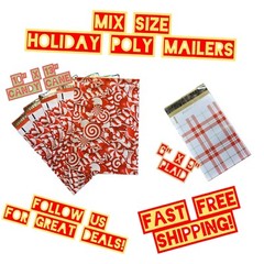 35 Poly Mailers Two Mix Size Christmas Variety Pack Shipping Envelopes