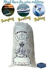 Crystal Clear Plastic Ice Bags with Cotton Draw String, 10 lb., Pack of 500