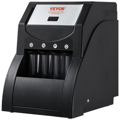 VEVOR USD Coin Sorter Coin Wrapper and Roller 230 Coins/min 4 Coin Tubes