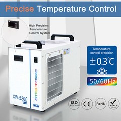 CW-5200DG / DH Water Chiller 100W 130W 150W 180W CO2 Laser Tube FDA