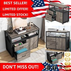 Compact Modern File Cabinet with 2 Drawers & Security Lock, Stylish Home Office