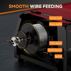 3IN1 MIG Welder 130A 110V Flux Core Gasless Portable for Home DIY Stick Lift Tig