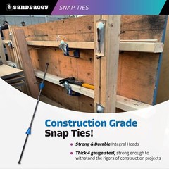 Sandbaggy 10″ x 4 ¾” Standard Snap Ties For Concrete Forms (Short End)