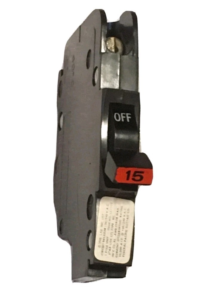 NC115 FPE 15 Amp 1 Pole Stab-Lok Federal Pacific Breaker NC15 Red