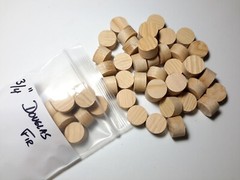 Douglas Fir Tapered Wood Plugs, 1/4, 5/16, 3/8, 1/2, 3/4″ diameters