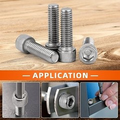 M6-1.0 x 40mm Socket Head Cap Screws Metric, Allen Socket Drive, Stainless St…