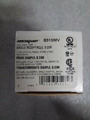 Arrowhart 8310MV Single Receptacle 100528 – 5-20R – Lot of 5