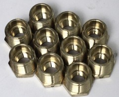 Lot of 10 Brass Reducing Bushing 1/2″ NPT Male to 1/4″ NPT Female Pipe