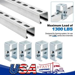 4.75 Feet Strut Channel Trolley Track 1-5/8″, w/ Channel Trolley Track Hanger US