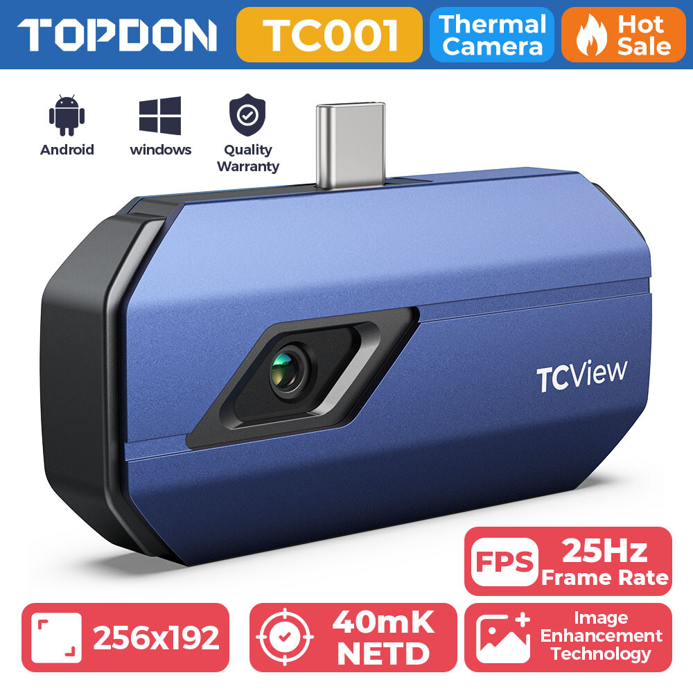 Thermal Imaging Camera TOPDON TC001 for Android 256×192 IR Higher Resolution