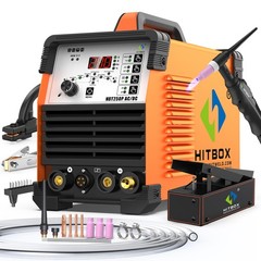HITBOX 5in1 Aluminum AC DC TIG Welder Pulse/HF 200A MMA TIG Welder + Foot Pedal