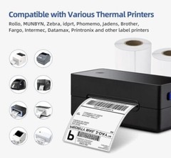 40 Rolls 250 Direct Thermal Shipping Labels 4×6 For Zebra LP2844 ZP450 Eltron