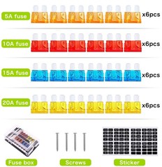 Femedo 12 Volt Fuse Block Marine Boat Fuse Block Waterproof 12 Way Automotive