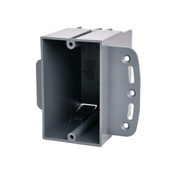 1-Gang New Work 22.5 Cu In Electrical Outlet Box w/ Mounting Bracket – 100-Pack