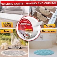 Carpet Binding Tape Double Sided – 2 In / 120 Ft (40 Yards) Tape Grippers for…