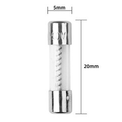 20Pcs T1.5AL250V 1.5A 250V SLOW Blow Glass Fuse 5X20mm 1.5 amp Time-Delay Fuse
