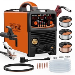 250A Aluminum MIG Welder 110V/220V 6-in-1 MultiProcess & TIG Welding Torch WP17V