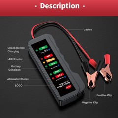 12V car Battery Tester, Alternator Tester Automotive,Battery Checker, Analyze…