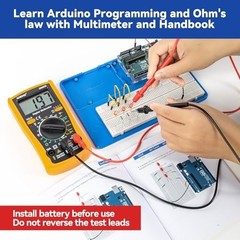 Arduino Starter Kit Uno R3 34 Projects Multimeter Breadboard Holder Video