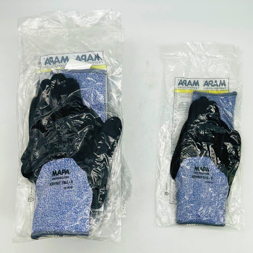 MAPA Krynit 582 Cut Resistant Gloves Size 8 Medium ANSI A5 Nitrile Knit 12 Pairs