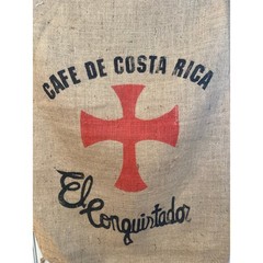 Jute Burlap Coffee Bag Sack Cafe de Costa Rica El Conquistador JL