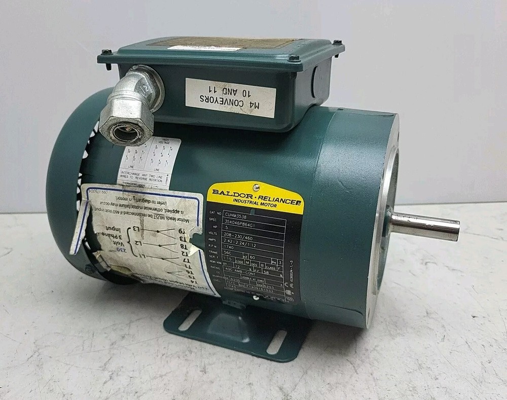 Baldor Reliance Motor UH Series 60 Hz Tefc 3 Ph .5 Hp 37KW 230/460V CUHM3538