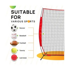 7x7ft/12x9ft/16x10ft/20x10ft Barricade Backstop Net, Sports Barrier Net, Mult…