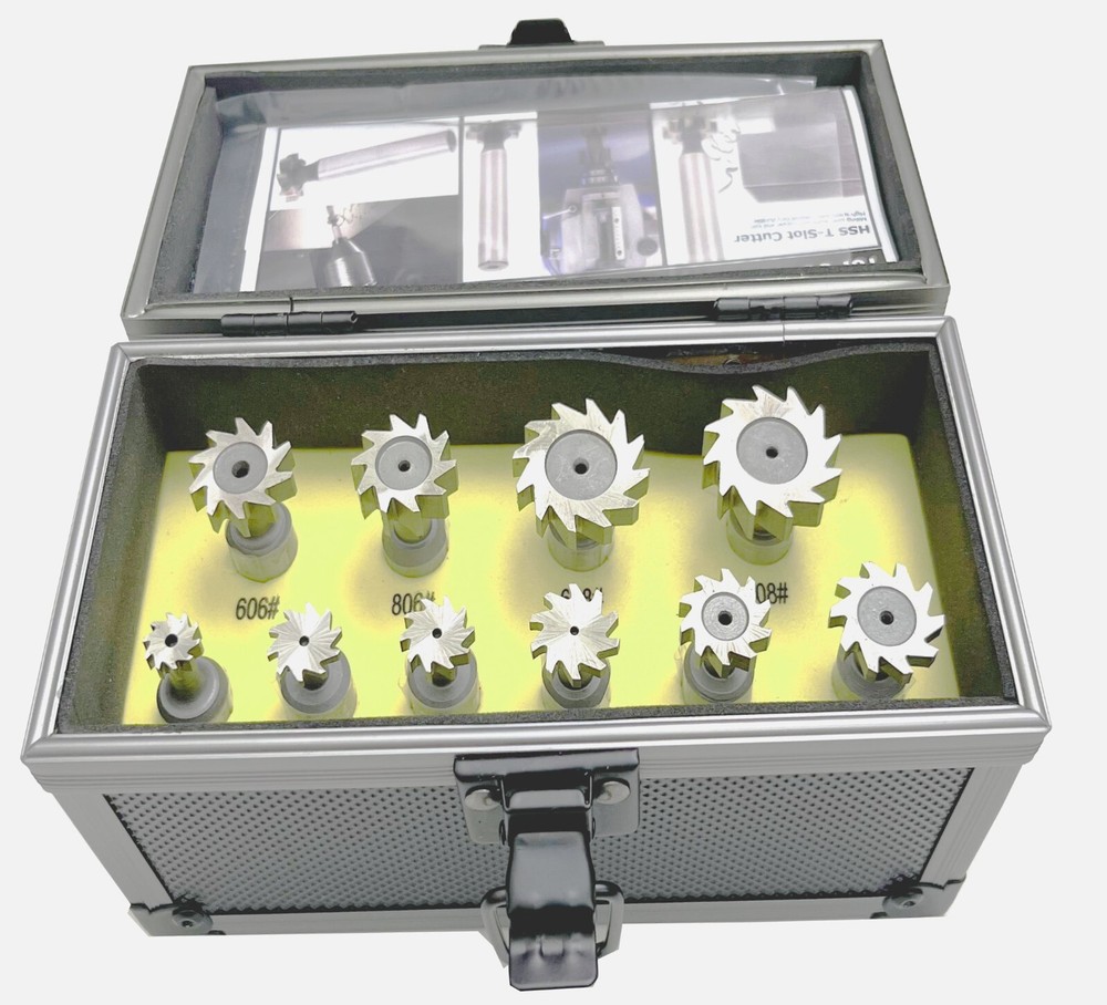 HSS M2 Woodruff Keyseat Milling Cutter Set 1/2″ Shank Metalworking Cutting-10Pcs