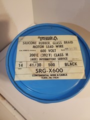 Made in USA 500′ SRML 14 AWG tinned copper Wire Silicone glass braided