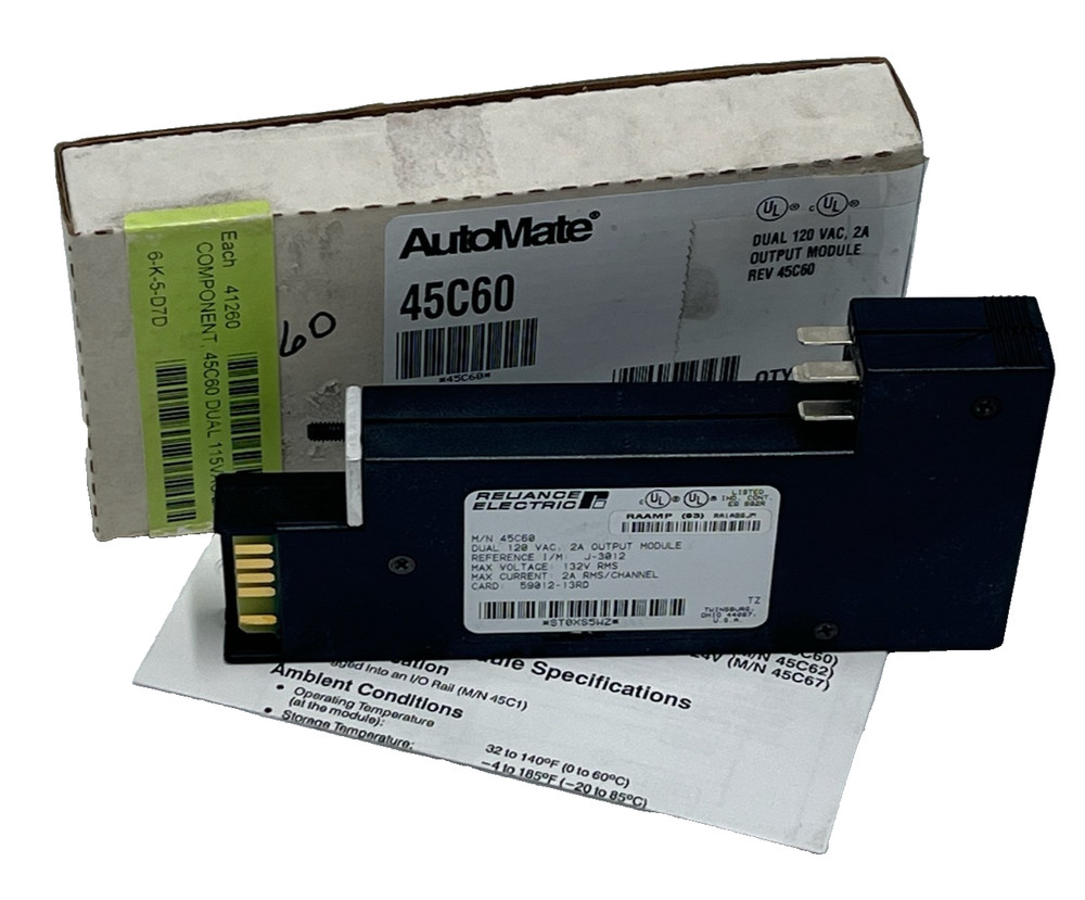 Reliance Electric AutoMate 45C60 Dual Output Module | 120VAC 2A | Rev 45C60