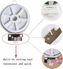 Twist Tie, 328 Feet (100M), White Cable Ties with Cutter, Garden Plant Ties Reus