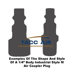 Industrial M style Air Compressor Quick Connect Coupler 1/4″ NPT Male Brass
