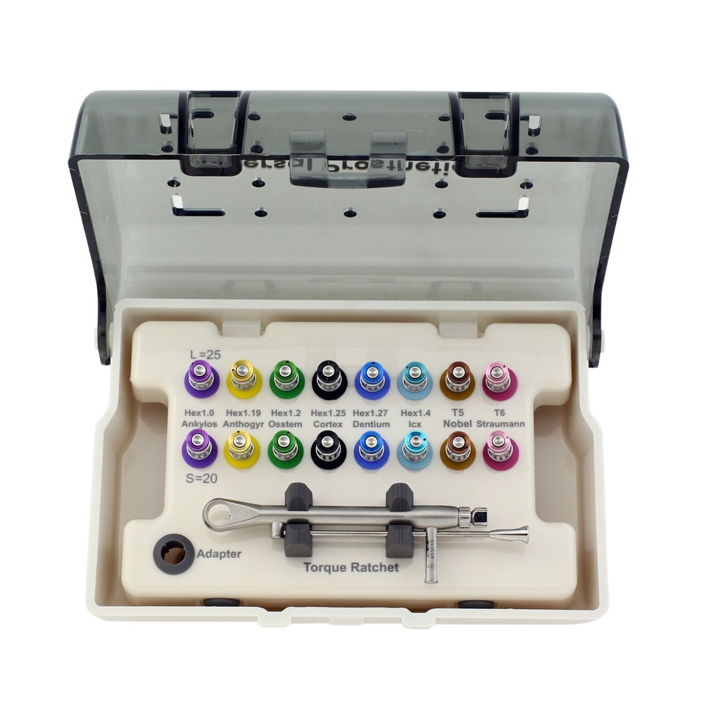 Universal Implant Prosthetic Kit Torque Wrench Ratchet Screwdriver Hand Driver