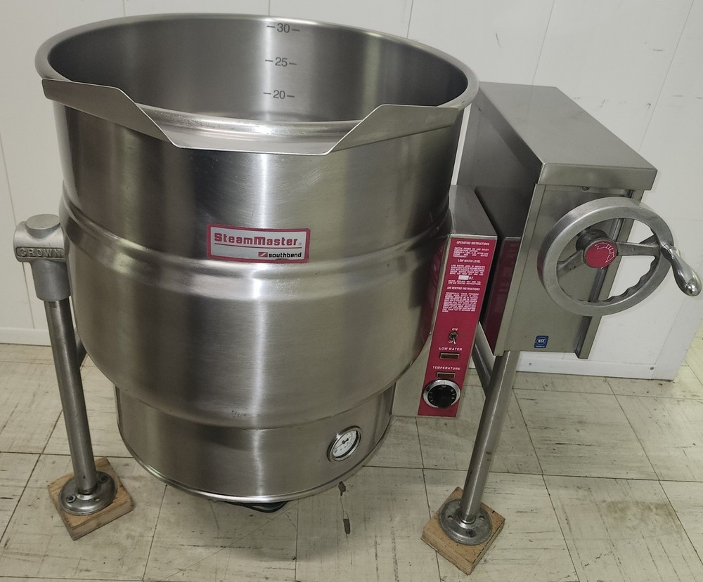 Southbend KELT30 Electric Steam Tilting Kettle, Stainless Steel – 30 gal. Tested