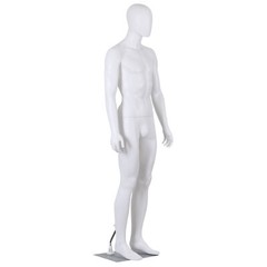 Male Mannequin Dress Form 73″ Adjustable Stand w/Base White Mannequin Full Body