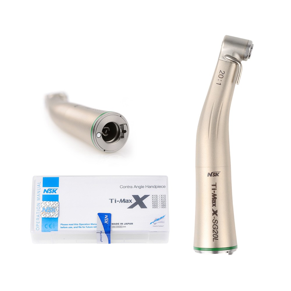 20:1 Dental Ti-Max Fiber Optic Implant Contra Angle Handpiece SG20/SG20L For NSK