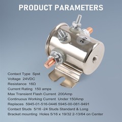 24V Continuous Duty Solenoid Relay 24063 For Golf Carts Winch Marine in Rush He