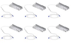 (case of 6) Philips Lightolier FD6R LED Flat Downlight dual select, CCT