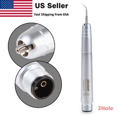 Dental Ultrasonic Air Perio Scaler Handpiece Hygienist 2-HOLES With 3 Tips st