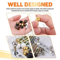 70Pcs 7 Colors M5 Cap Nut Assortment Kit Ceiling Lamp Screw Nut Lamp Shade Sc…