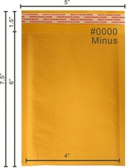Polycyberusa® 1000 #0000 4 X 6 Kraft Bubble Mailers Padded Envelopes #0000minus