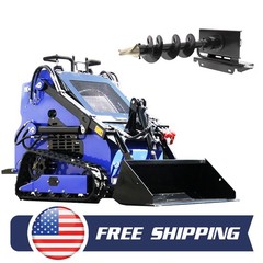 Mini Skid Steer 22HP Twin cylinder Tracked Loader with Attachment Rotarydri
