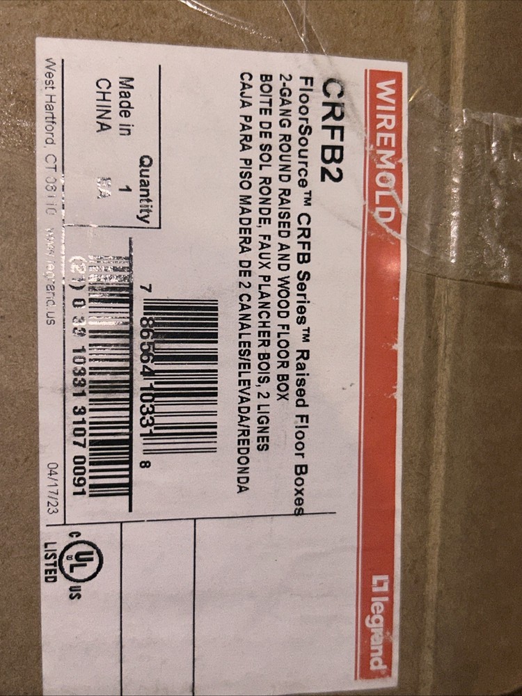 Legrand Wire mold raised floor boxes
