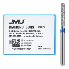 JMU Dental Diamond Burs Round End Cylinder FG(881-012/14/16M/SC) 5Pcs-50Pcs