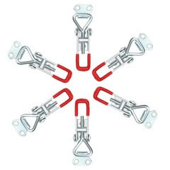 6 Pack Adjustable Toggle Latch Clamp Quick Release Pull Latch for Tool Box