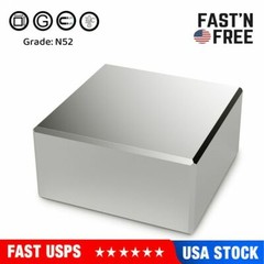 Large 1.5″ N52 Grade Neodymium Super Strong Large Block 40x40x20mm Rare Earth US