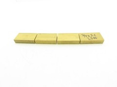 360 Yellow Brass Stock Rectangle Flat Bar 3/4″x 2″x 3-1/2″L Lot of 4pcs