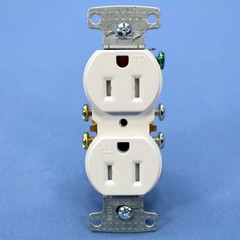 10 Hubbell White TAMPER RESISTANT Duplex Receptacle Outlets 5-15R 15A RR15SWTR