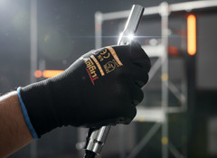 12 Pair Gasoline Black Safety Gloves Latex Coated Grip Cut Resistant