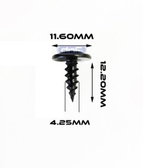 (500 PACK) PHILLIPS WAFER HEAD SCREWS TWINFAST THREAD BLACK PHOSPHATE #8 X 1/2″